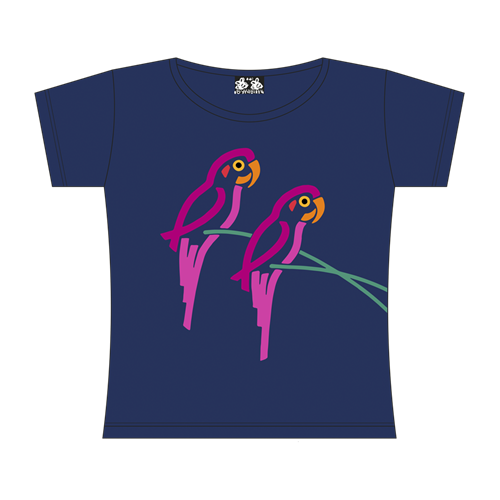 Papagei weiß T-Shirt