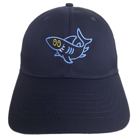 Kappe mit Stickerei, Hai - Kinder