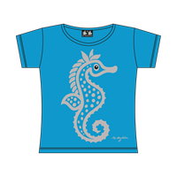 Seepferdchen Türkis T-Shirt