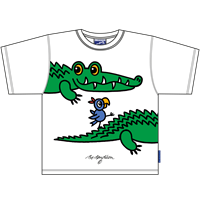 Krokodil weiß T-Shirt