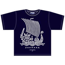 Wikingerschiff Navy T-Shirt