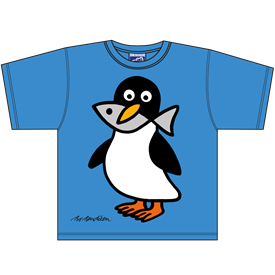 Pinguin Blau T-Shirt