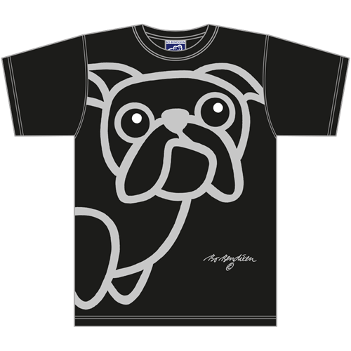 Bulldogge Schwarz T-Shirt
