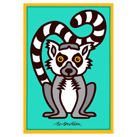 Lemur Postkarte