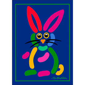 Hase Navy Poster  </BR> 50 x 70 cm