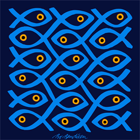 Sushi Navy Poster </BR> 91 x 91 cm