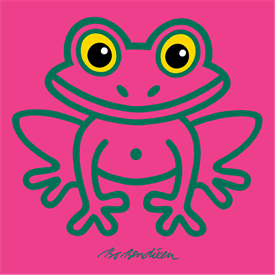 Frosch Pink Poster  </br>91 x 91 cm