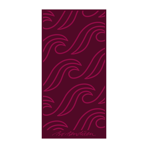 Handtuch Waves Bordeaux </BR>50x100 cm
