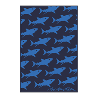 Badetuch Hai Blau</BR>100x150 cm