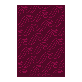 Badetuch Waves Bordeaux </BR>100x150 cm