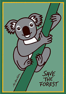 Koala Postkarte