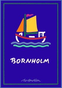 Bornholm Postkarte Navy