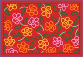 Blumen Postkarte Rot
