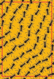 Ameisen Postkarte </BR>  Gelb