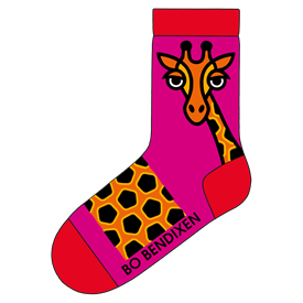 Giraffe Pink Socken